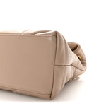 Lambskin Quilted Small Loulou Puffer Monogram Chain Satchel Dark Beige
