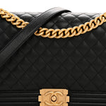 Caviar Quilted New Medium Boy Flap Black