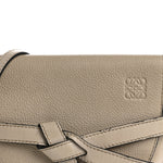 Grained Calfskin Mini Gate Crossbody Bag Light Oat