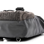 Suede Nylon Santander Cuoio Romano Bi-Color FF Embossed Small Fendiness Backpack Piombo Fango Grigio Polvere Asphalto