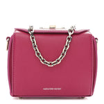 Silky Amish Grain Calfskin Box Shoulder Bag 19 Pink