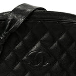Caviar Quilted Camera Case Black