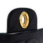 Lambskin Quilted XL Jumbo Single Flap Black