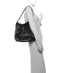Shiny Calfskin Quilted Small Chanel 22 Black