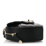 Lambskin Quilted CC In Love Heart Clutch With Chain Black