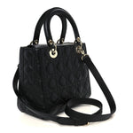 Lambskin Cannage Medium Lady Dior Black