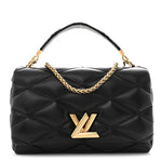 Lambskin Malletage Top Handle GO-14 GM Black