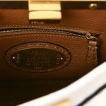 Cuoio Romano Selleria Tri-color Mini Peekaboo Iconic Satchel White Indaco Saddler