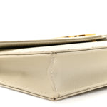 Grain De Poudre Matelasse Chevron Monogram Envelope Chain Wallet Crema Soft