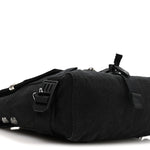 Canvas Pierced Army Messenger Bag Black