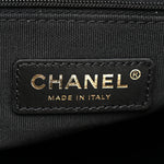 Suede Calfskin Shiny Lambskin Quilted Small Coco Base Shopping Bag Grey Black