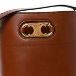 Satinated Calfskin Maillon Triomphe Bucket Bag Tan