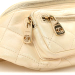 Calfskin Quilted All About Waist Belt Bag Light Beige
