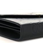 Calfskin GG Debossed Chain Wallet Black