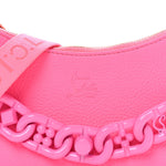 Calfskin Gomme Mini Loubila Chain Shoulder Bag Fluo Pink