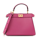 Shiny Nappa Petite Peekaboo I SEE U Satchel Ciclamino Pilar