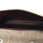 Shearling Sheepskin Denim Small Paris Dallas Sheriff's Star Flap Brown White