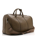 Piuma Calfskin Jumbo GG Embossed Large Duffle Bag Good Taupe