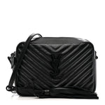 Calfskin Matelasse Monogram Monochrome Lou Camera Bag Black
