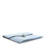 Calfskin Skull Envelope Clutch Blue