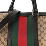 Monogram Selleria Calfskin Vintage Web Medium Boston Beige Ebony Cocoa