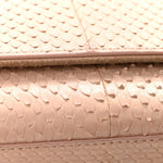 Snakeskin Medium Classic Monogram Kate Tassel Satchel Beige