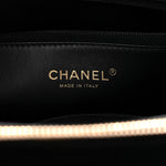 Caviar Quilted Small Shopping Tote Black