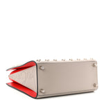 Calfskin Spikes Loubinthesky Medium Grey