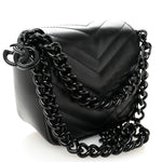 Calfskin Matelasse Monochrome GG Marmont Chain Mini Belt Bag Black