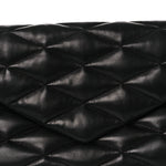 Lambskin Quilted Sade Puffer Envelope Clutch Black