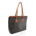 Goyardine Stripe Sac Marie Galante GM Black Gold