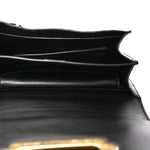 City Calfskin Ostrich Cahier Bag Fuoco Black