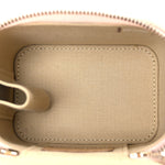 Lambskin Quilted Pearl Crush Mini Vanity Case With Chain Light Beige