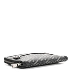 Coated Canvas La Greca Signature  Black Gray