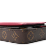 Monogram Pochette Felicie Chain Wallet Fuchsia