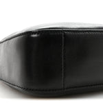 Plunged Lambskin Calypso Mini Hobo Black
