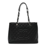 Caviar Quilted Grand Shopping Tote GST Black