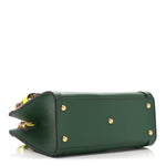 Wonka Grain Calfskin Mini Diana Tote Bag Green Yellow Fluo