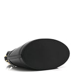 Azalea Sakai Calfskin Horsebit 1955 Drawstring Bucket Bag Black