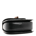 Sequin Lizard Embossed GG Mini Bamboo 1947 Top Handle Chain Bag Black White