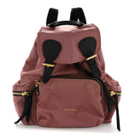 Nylon Medium Rucksack Backpack Mauve Pink