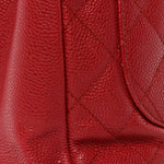 Caviar Quilted Grand Shopping Tote GST Red