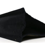 Embroidered Cotton Linen Rive Gauche Noe Tote Black Beige