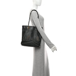 Calfskin Chain 20s Signature Tote Black