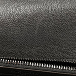 Sheepskin Matelasse Chevron Monogram Medium College Bag Asphalt