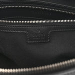 GG Supreme Monogram Azalea Calfskin Retro Interlocking G Wristlet Messenger Bag Black