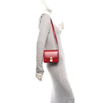 Box Calfskin Small Classic Box Flap Bag Red