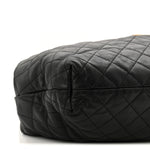 Lambskin Quilted Maxi Icare Shopping Tote Black