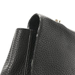 Small Classic Grain Calfskin Medium Lily Black