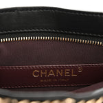 Lambskin Chain Frame Shoulder Bag Black